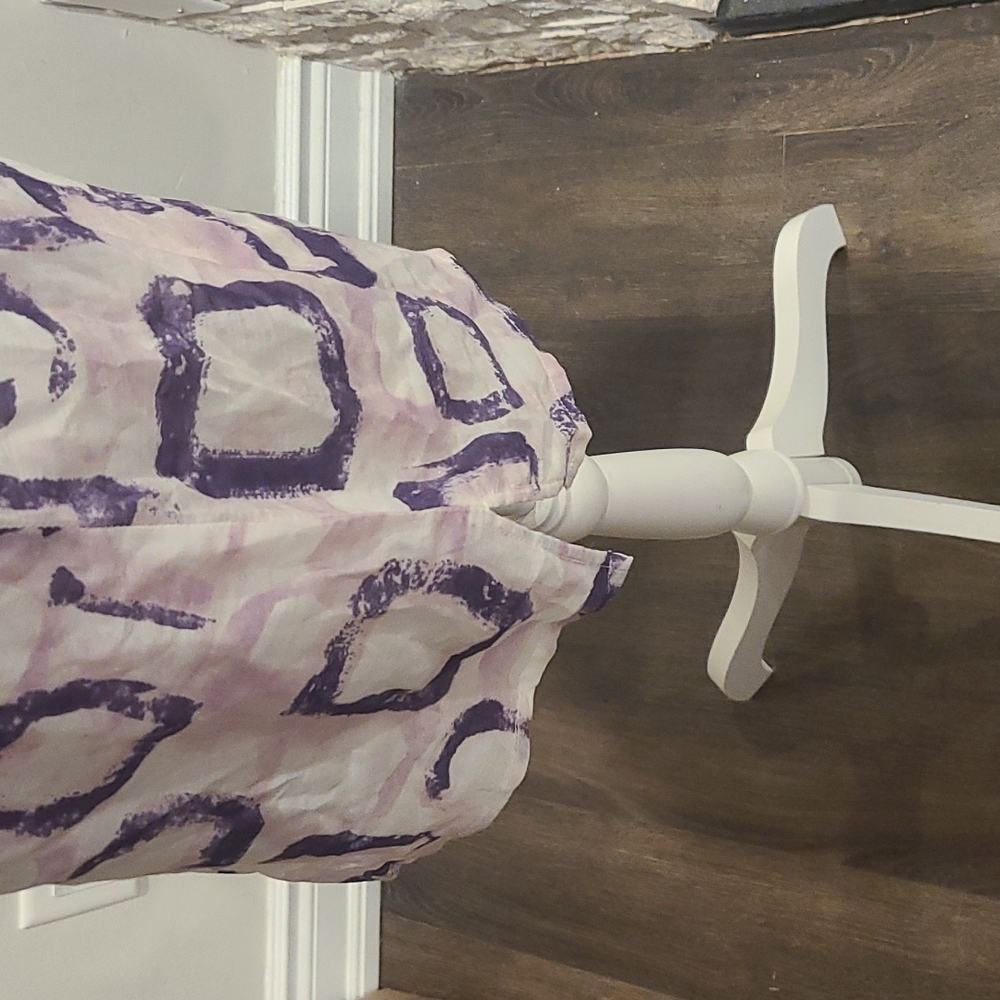 Robert Kitchen Blouse Cotton Silk Blend  Purple, Pink, white - Picture 5 of 9